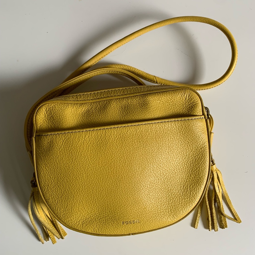 Fossil Yellow Crossbody Purse